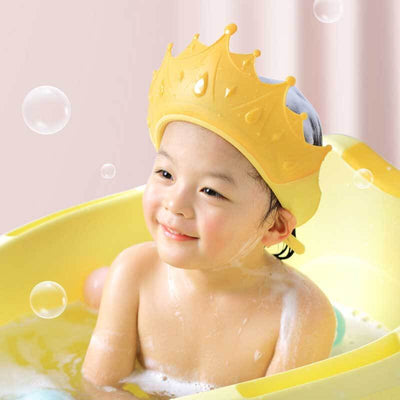 Fidtoy Baby Shower Cap for Toddlers – Adjustable Crown Visor Bath Hat for Eyes & Ears Protection, Bath & Swimming Fun