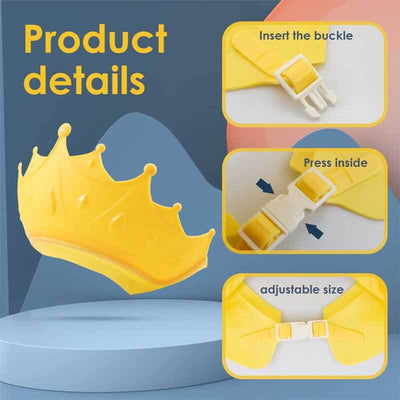 Fidtoy Baby Shower Cap for Toddlers – Adjustable Crown Visor Bath Hat for Eyes & Ears Protection, Bath & Swimming Fun