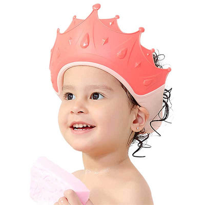 Fidtoy Baby Shower Cap for Toddlers – Adjustable Crown Visor Bath Hat for Eyes & Ears Protection, Bath & Swimming Fun