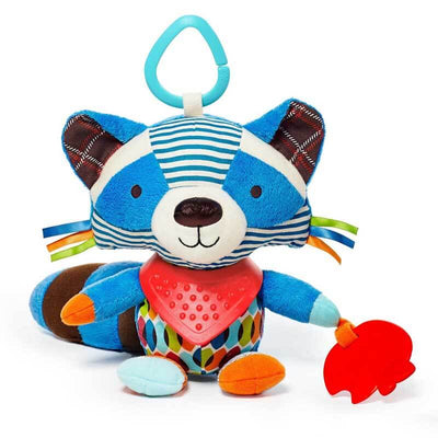 Fidtoy Anneau de dentition et jouet sensoriel pour bébé | Jouet doux multi-sensoriel pour la maison et les voyages