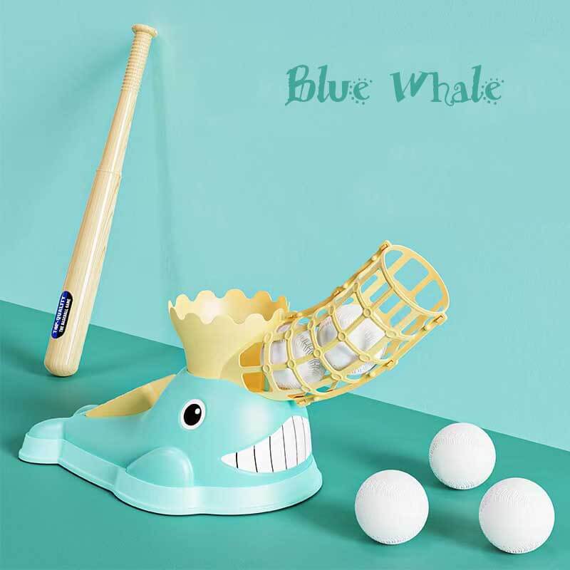 Fidtoy Catapult Baseball Set | Adjustable Kids Baseball Toy with Foot-Operated Launcher
