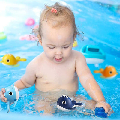 Fidtoy Jouet de Bain Bébé Kit de Pêche Magnétique Baleine Jeu d'Eau
