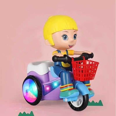 Fidtoy Electric Stunt Tricycle Toy with Lights Music for Kids