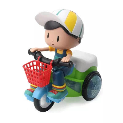 Fidtoy Electric Stunt Tricycle Toy with Lights Music for Kids
