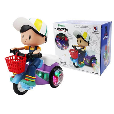 Fidtoy Electric Stunt Tricycle Toy with Lights Music for Kids