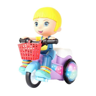 Fidtoy Electric Stunt Tricycle Toy with Lights Music for Kids