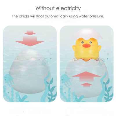 Fidtoy Jouet de bain flottant en forme d'œuf à pulvérisation d'eau pour tout-petits | Jeu d'eau interactif et apprentissage sensoriel