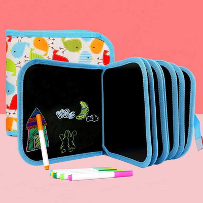 Fidtoy Reusable Doodle Coloring Book Mess Free Drawing Toy for Kids