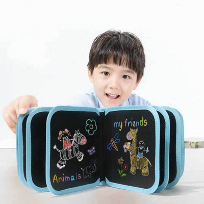 Fidtoy Reusable Doodle Coloring Book Mess Free Drawing Toy for Kids