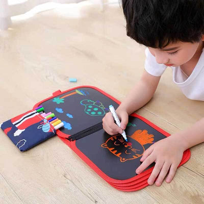 Fidtoy Reusable Doodle Coloring Book Mess Free Drawing Toy for Kids