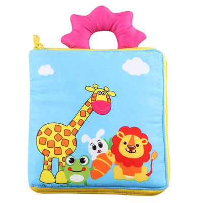 Fidtoy Sensory Fabric Book for Toddlers 3-36 Months – Interactive Cloth Learning Book for Early Cognitive and Fine Motor Skills