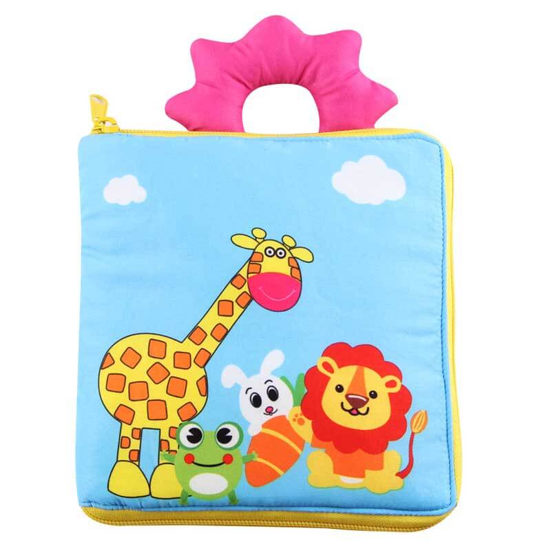 Fidtoy Sensory Fabric Book for Toddlers 3-36 Months – Interactive Cloth Learning Book for Early Cognitive and Fine Motor Skills