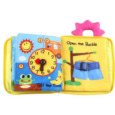 Fidtoy Sensory Fabric Book for Toddlers 3-36 Months – Interactive Cloth Learning Book for Early Cognitive and Fine Motor Skills