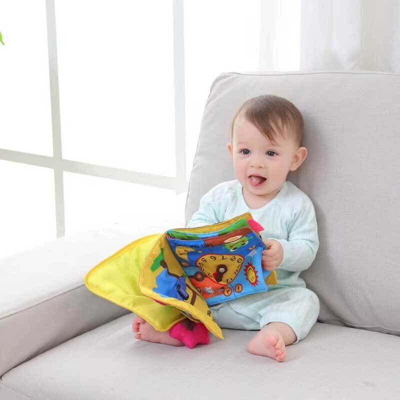 Fidtoy Sensory Fabric Book for Toddlers 3-36 Months – Interactive Cloth Learning Book for Early Cognitive and Fine Motor Skills