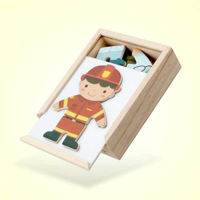 Fidtoy Puzle Magnético de Madera para Vestir y Juegos de Rol para Niños