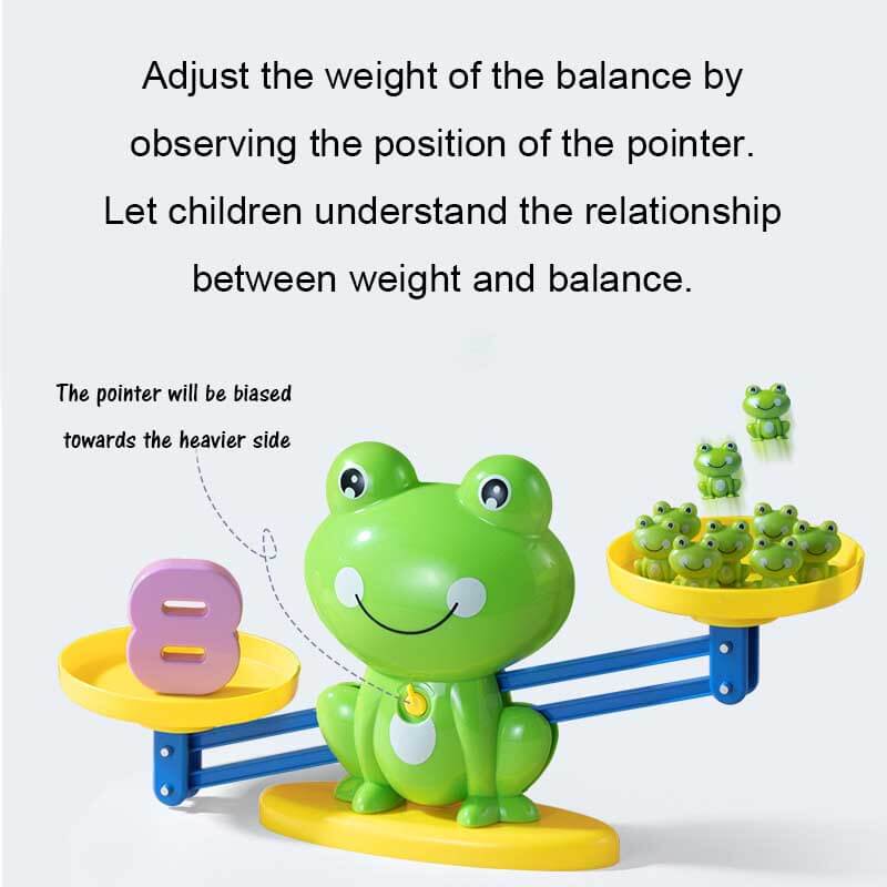 Fidtoy Frog Balance Math Toy | Montessori Counting and Number Learning Game for Kids