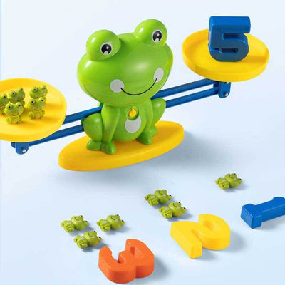 Fidtoy Frog Balance Math Toy | Montessori Counting and Number Learning Game for Kids