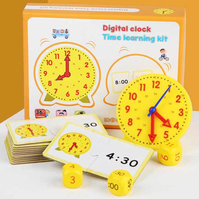 Fidtoy Learning Clock Toy Set | Educational Analog and Digital Time for Toddlers
