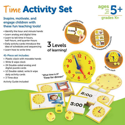 Fidtoy Learning Clock Toy Set | Educational Analog and Digital Time for Toddlers