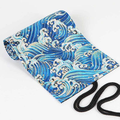 Fidtoy Canvas Roll-Up Pencil Case | Art and Stationery Organizer for Students & Artists