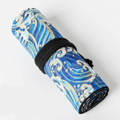 Fidtoy Canvas Roll-Up Pencil Case | Art and Stationery Organizer for Students & Artists