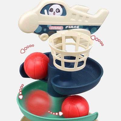 Fidtoy Jouet à balles pour les tout-petits de 1 à 6 ans Jeu de lancer Piste d'apprentissage avec son lumière Jouet éducatif pour l'intérieur