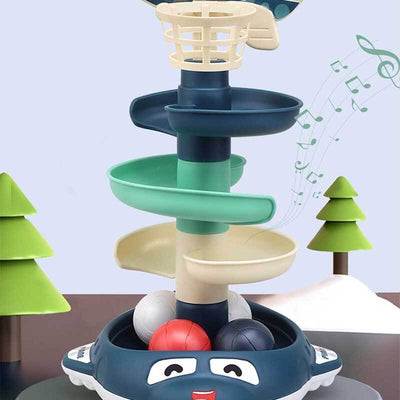 Fidtoy Jouet à balles pour les tout-petits de 1 à 6 ans Jeu de lancer Piste d'apprentissage avec son lumière Jouet éducatif pour l'intérieur