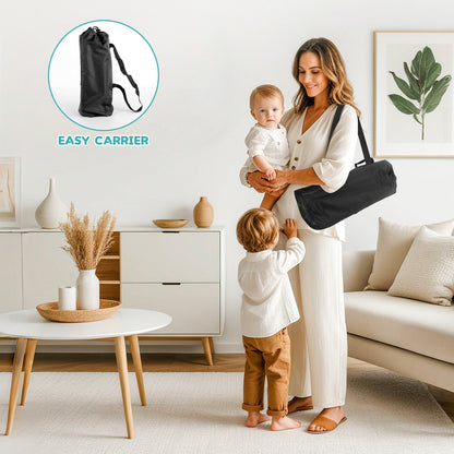 Travel-Friendly Baby Booster Seat -Portable Folding Chair with High Stability and Non-Slip Pads, ideal for Beach Outings, Outdoor Adventures, and Mealtime. Lightweight and Compact Design for Infants and Toddlers