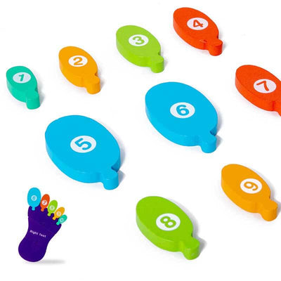 Fidtoy Montessori Hand Puzzle Toy for Toddlers Finger Learning Wooden Puzzle Early Learning Toy Fine Motor Skills Development for Kids Home Play