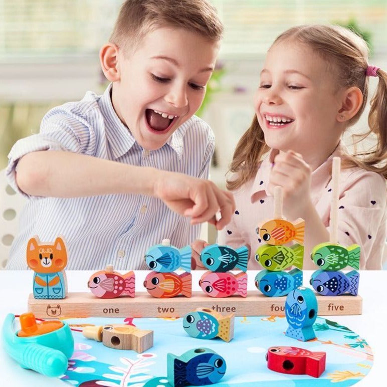 Wooden Magnetic Fishing and Counting Game- Mathematics toys