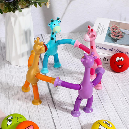 Suction Cups Sensor Toys Giraffe Pop Tubes Fidget Toy