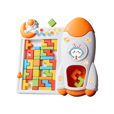 Jeu de défis de blocs de table Tetris Fusée spatiale - 052