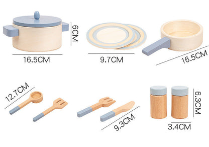 Wooden Pretend Play Cookware Set