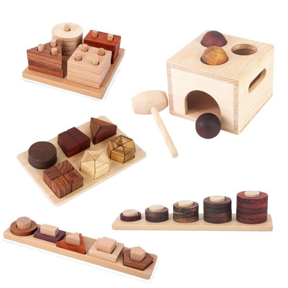 Premium Natural Wood Educational Toy Set