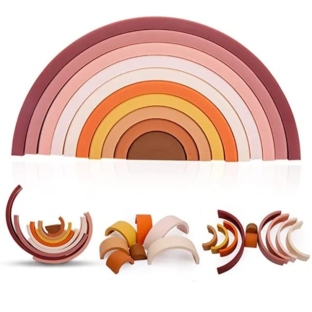 Wooden Colorful Stacking Blocks - 10 Pieces - 942