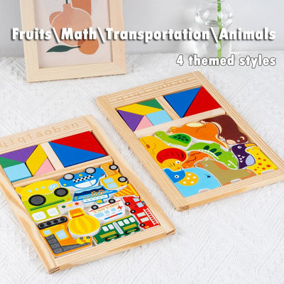 3 in 1 Brainteaser Tangram Puzzle Board - 740