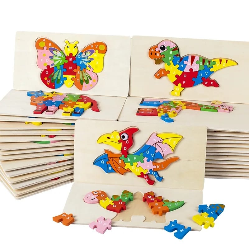 Puzzle en bois Alphabet apprentissage aléatoire - 191