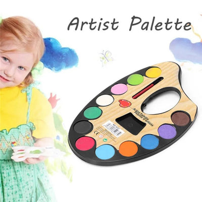 Kit de palette d'artiste en plastique 12 couleurs petite - 240