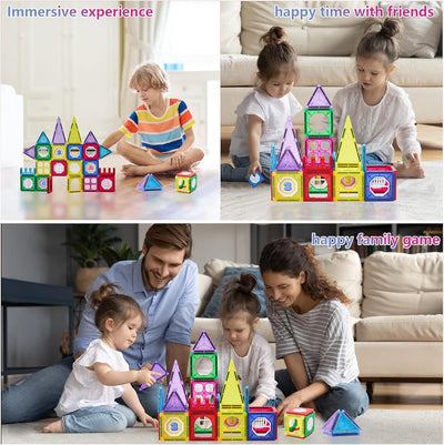 DIY Creative Magnetic tiles Construction Blocks - 32 pieces