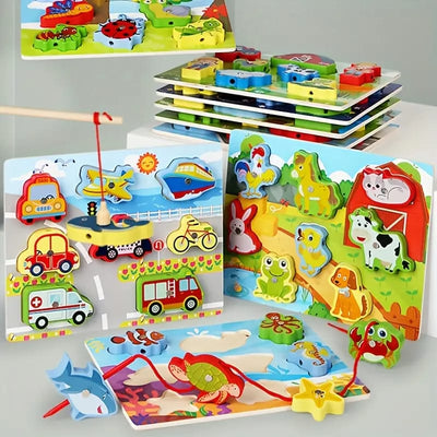 3D Magnetic Lacing Colorful Puzzle - Random Design - 003
