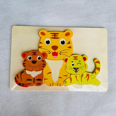 Tablero de rompecabezas de adorables familias de animales - Personajes aleatorios