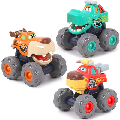 Fidtoy Animal Monster Truck Toy Set for Toddlers