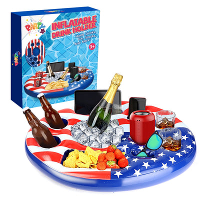 Fidtoy Floating Drink Holder for Pool Parties with 10 Holders
