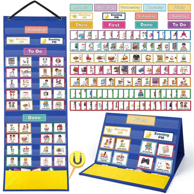 132 cartes visuelles PECS, tableau de comportement hebdomadaire pour l'autisme et le TDAH