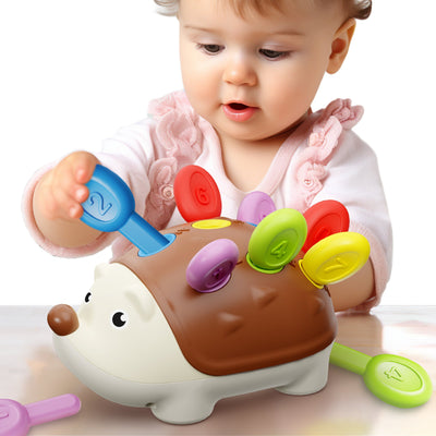 Juguete de clasificación de motricidad fina Fidtoy Hedgehog para niños pequeños