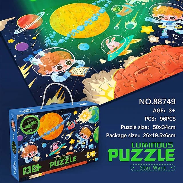 Star Wars Luminous Glow Jigsaw Floor Puzzle - 96 pieces