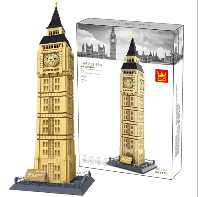 The BIG BEN London Construction Building Blocks Model 1660 Pieces - 216