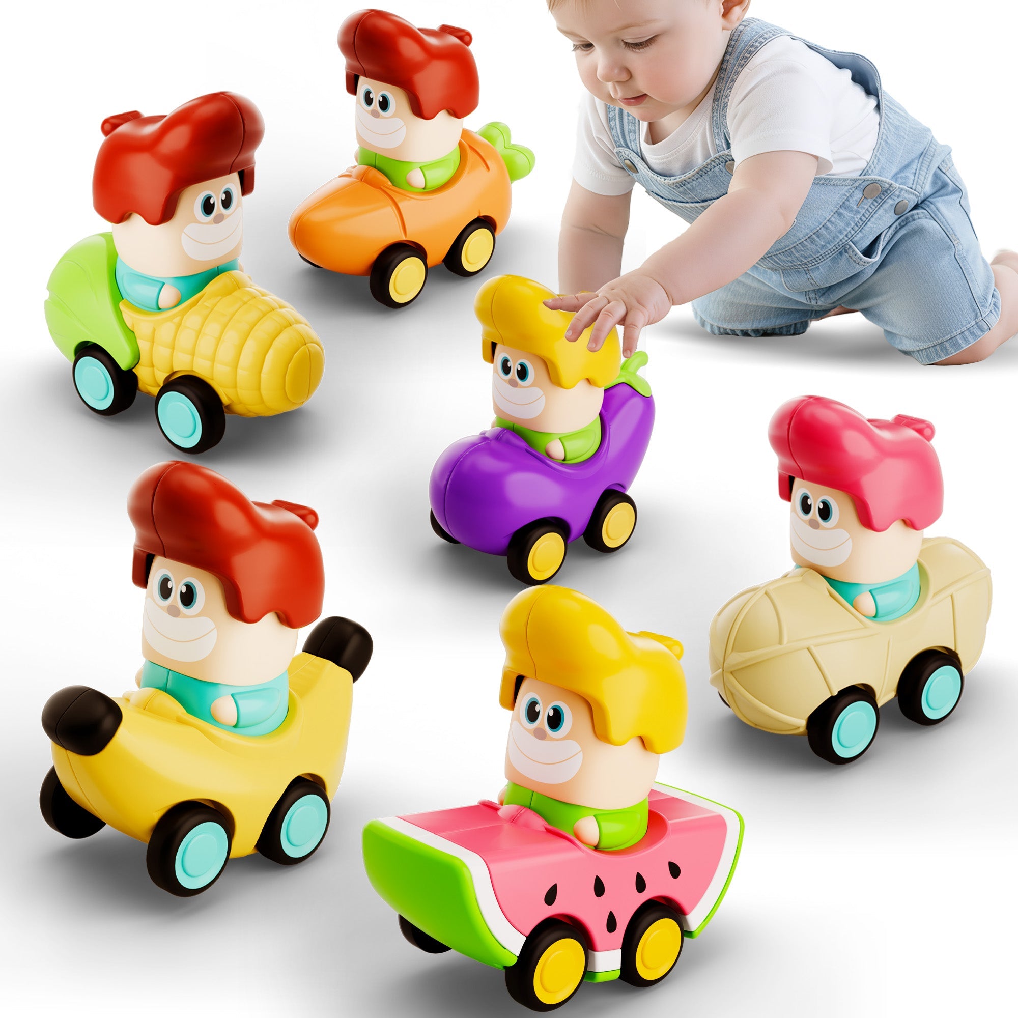 6PCS Press to Go Car Toys