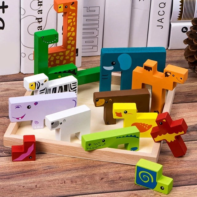 Wooden Animal Creative Challenge Puzzle Board - 298