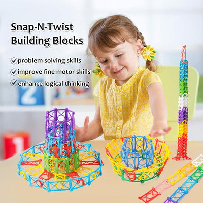 Briques de construction emboîtables Snap N Twist - 150 pièces